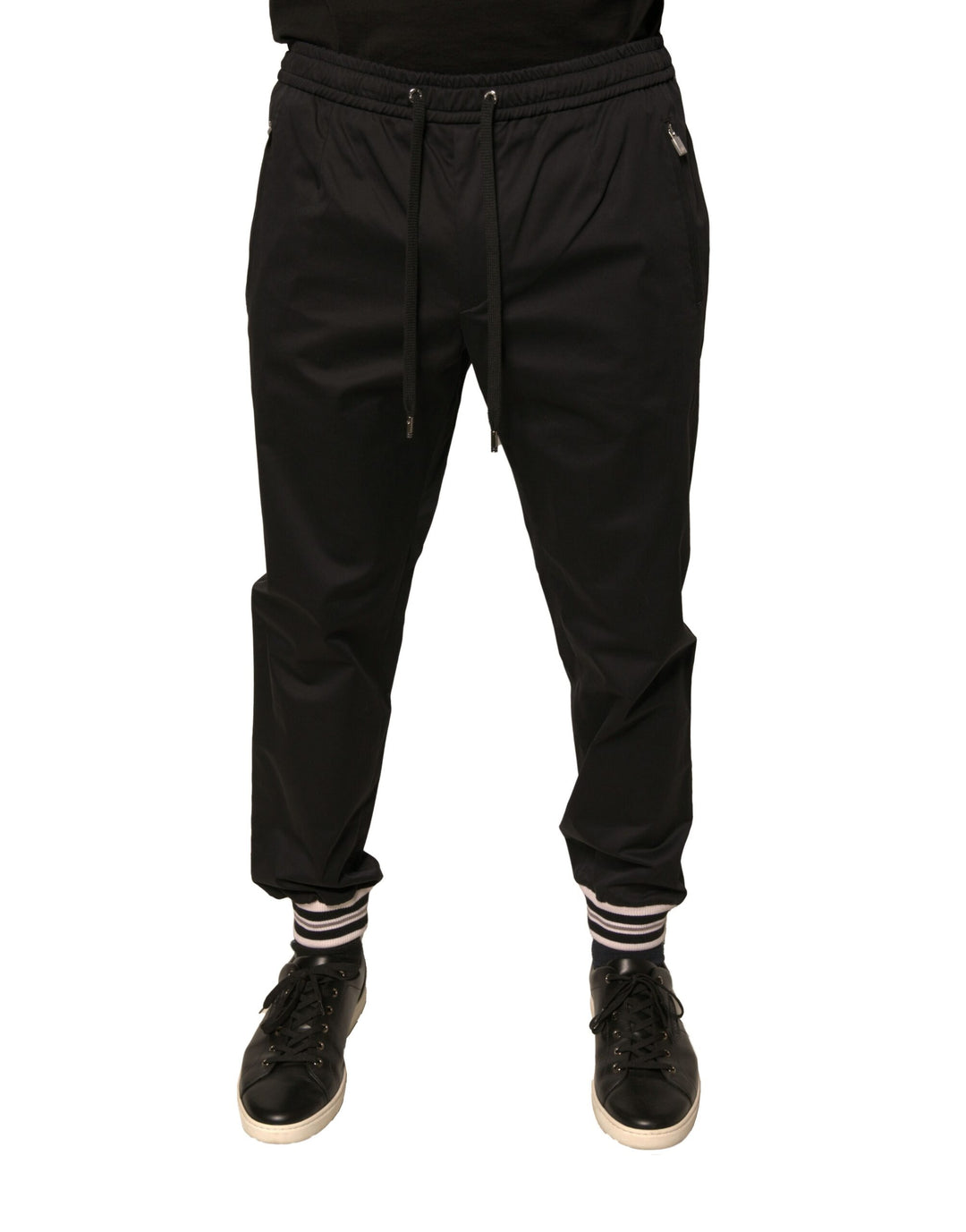Dolce &amp; Gabbana Sample Sale Dolce &amp; Gabbana Black Cotton Stretch Jogger Sweatpants Pants - | Designer outlet