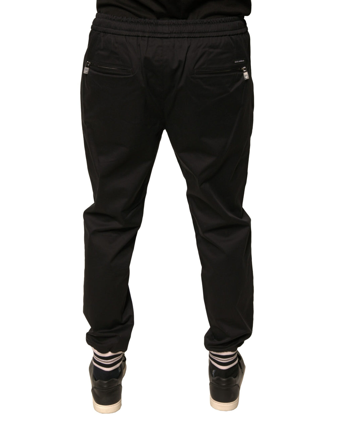 Dolce &amp; Gabbana Sample Sale Dolce &amp; Gabbana Black Cotton Stretch Jogger Sweatpants Pants - | Designer outlet