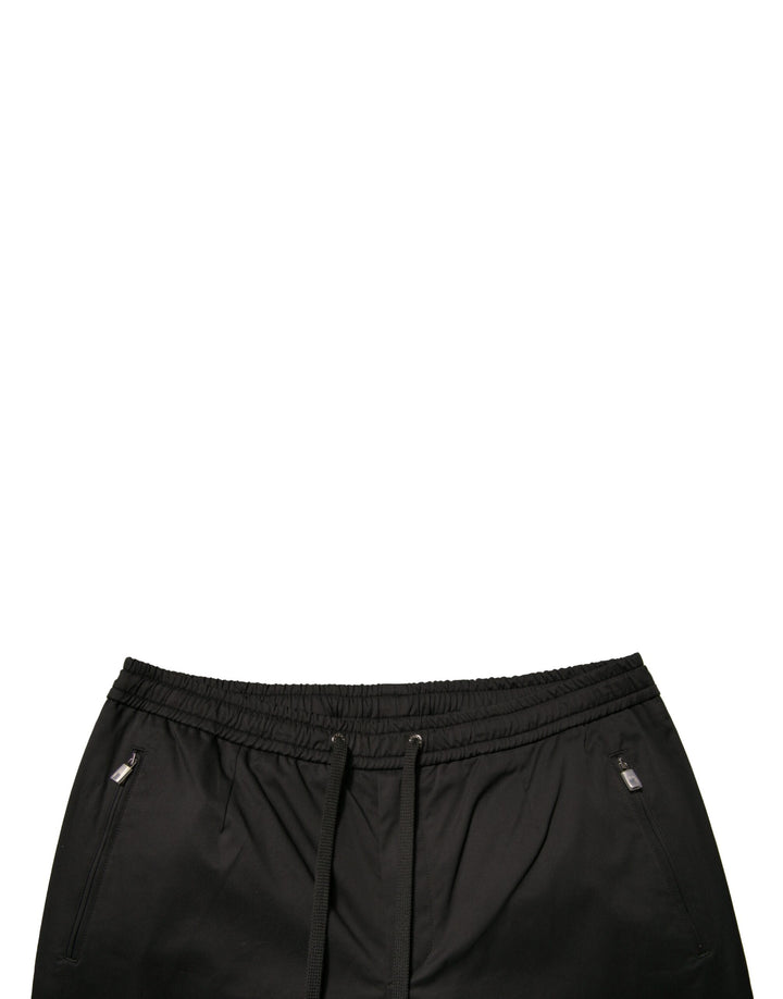 Dolce &amp; Gabbana Sample Sale Dolce &amp; Gabbana Black Cotton Stretch Jogger Sweatpants Pants - | Designer outlet