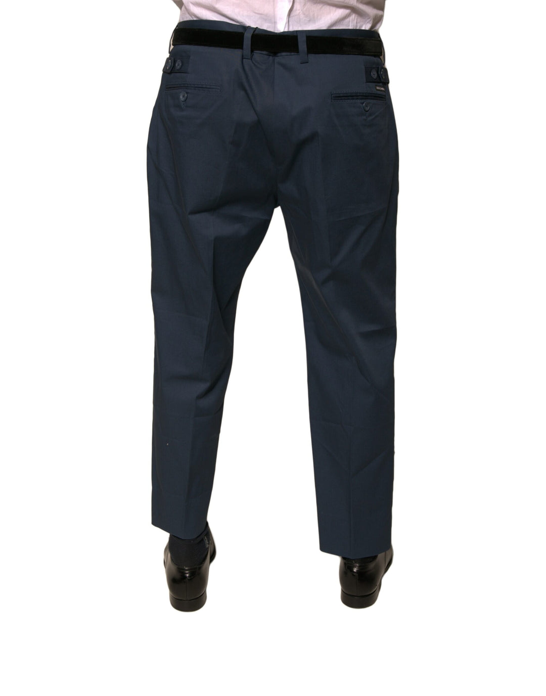 Dolce &amp; Gabbana Sample Sale Dolce &amp; Gabbana Blue Cotton Men Skinny Dress Pants - | Designer outlet