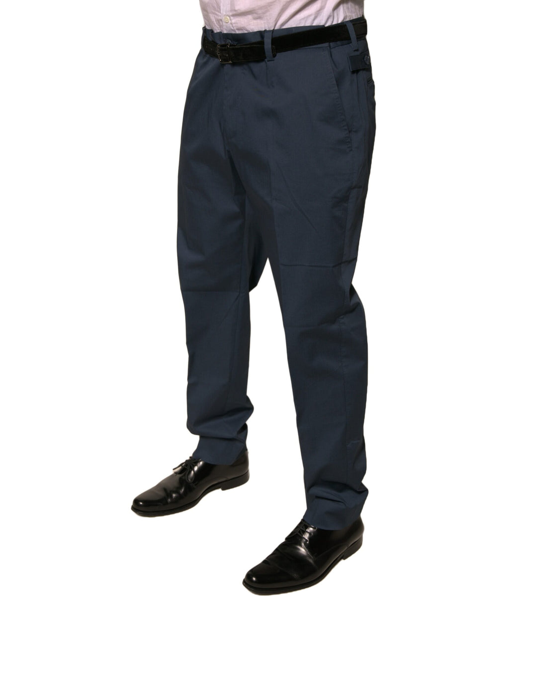 Dolce &amp; Gabbana Sample Sale Dolce &amp; Gabbana Dark Blue Cotton Stretch Skinny Men Dress Pants - | Designer outlet