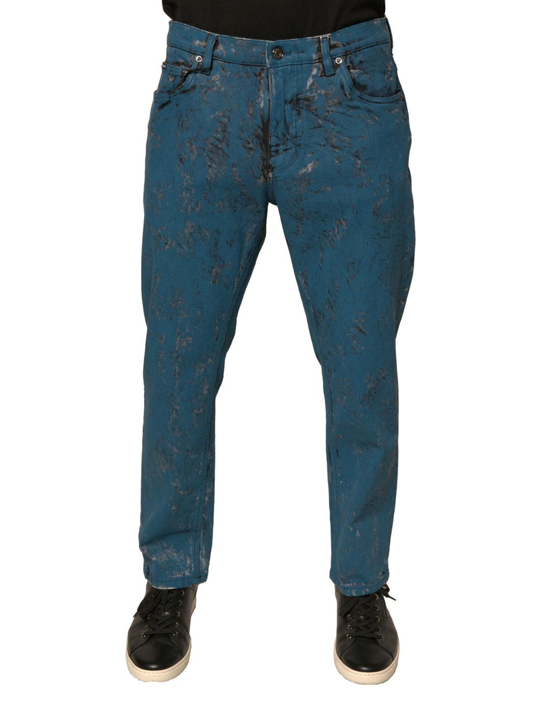 Dolce &amp; Gabbana Sample Sale Dolce &amp; Gabbana Blue Logo Cotton Stretch Skinny Denim Jeans - | Designer outlet