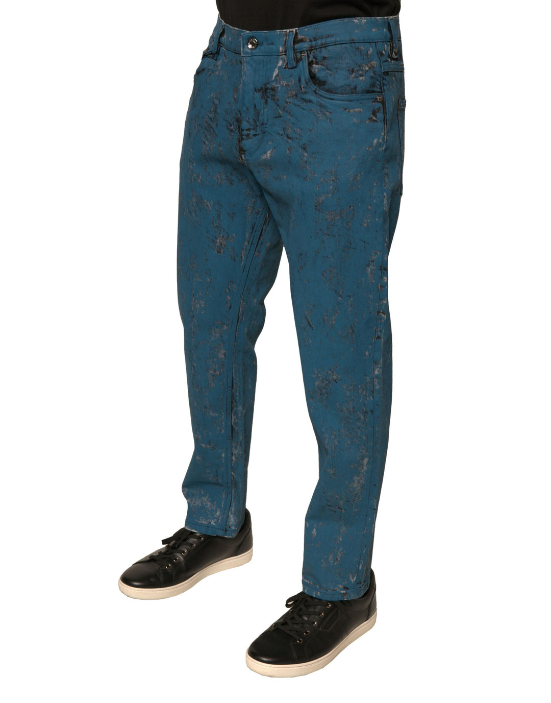 Dolce &amp; Gabbana Sample Sale Dolce &amp; Gabbana Blue Logo Cotton Stretch Skinny Denim Jeans - | Designer outlet