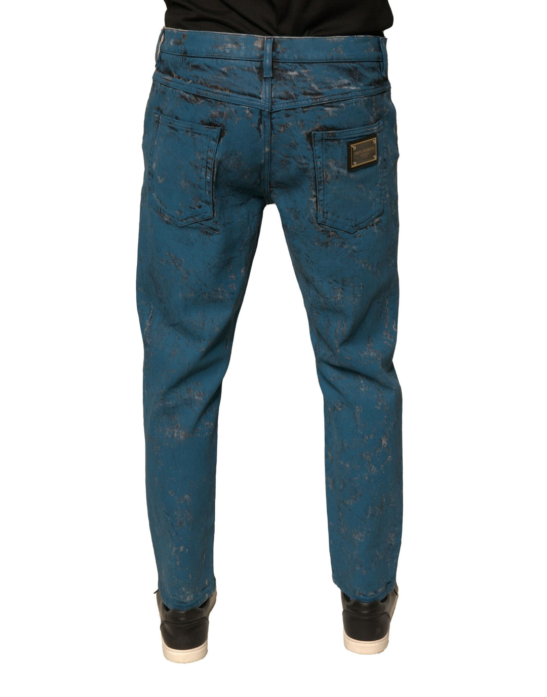 Dolce &amp; Gabbana Sample Sale Dolce &amp; Gabbana Blue Logo Cotton Stretch Skinny Denim Jeans - | Designer outlet