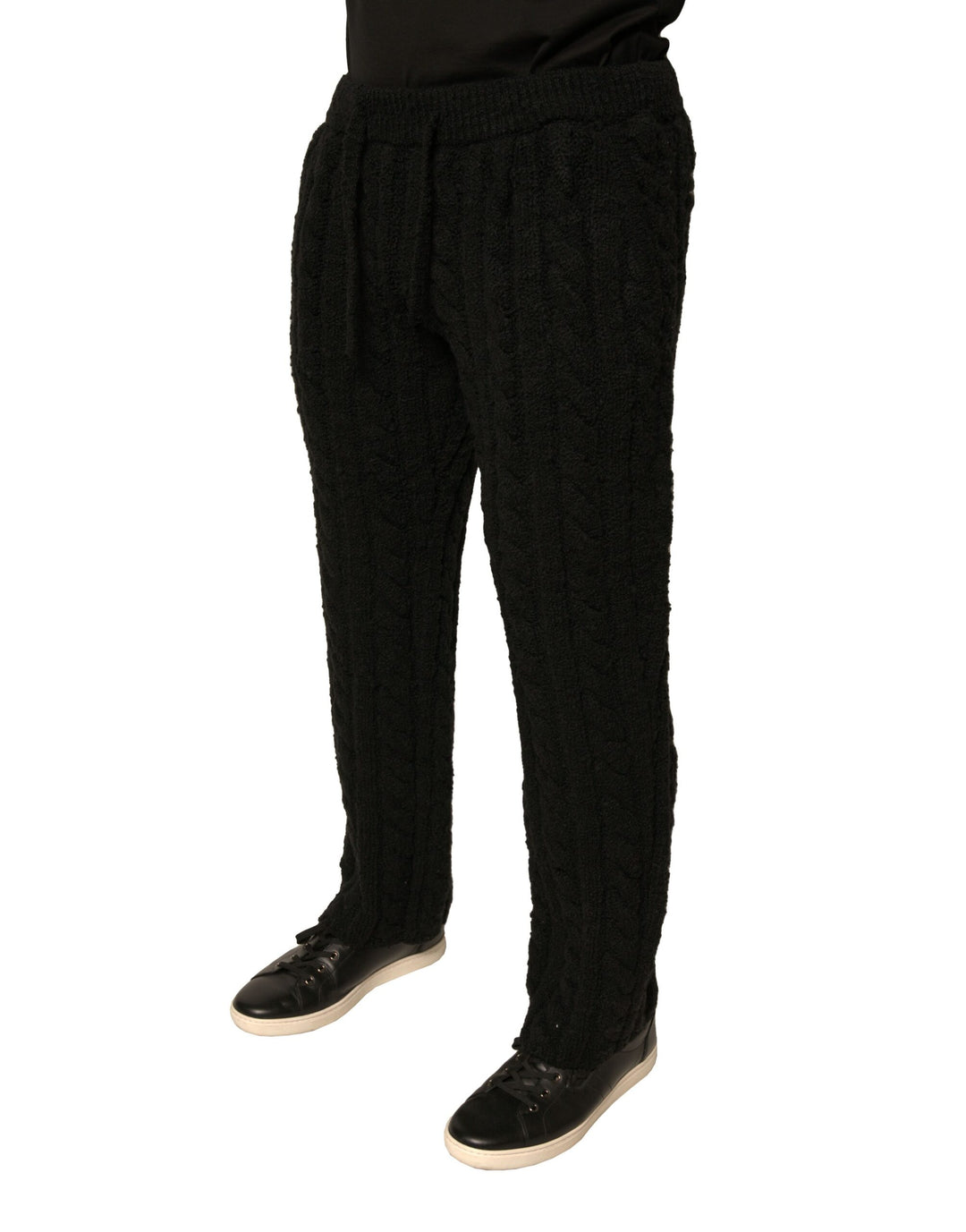 Dolce &amp; Gabbana Sample Sale Dolce &amp; Gabbana Black Wool Knitted Skinny Pants - | Designer outlet