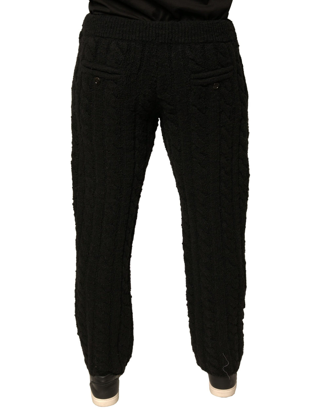 Dolce &amp; Gabbana Sample Sale Dolce &amp; Gabbana Black Wool Knitted Skinny Pants - | Designer outlet