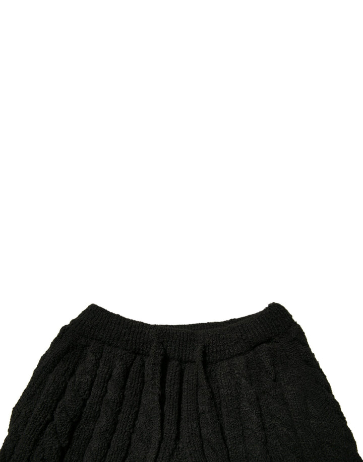 Dolce &amp; Gabbana Sample Sale Dolce &amp; Gabbana Black Wool Knitted Skinny Pants - | Designer outlet