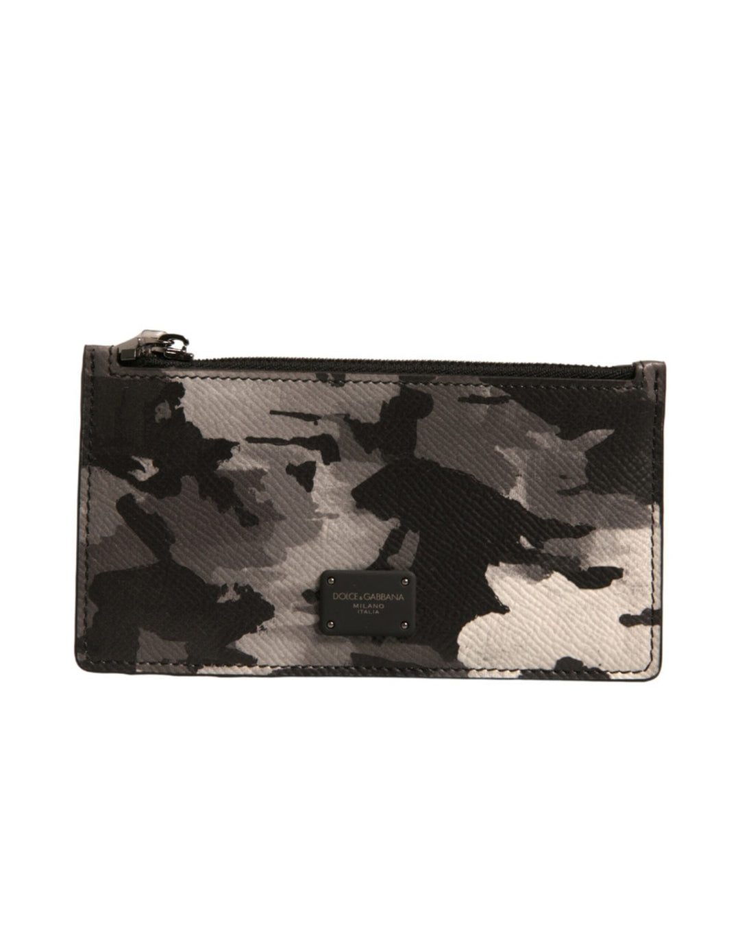 Dolce & Gabbana Multicolor Camouflage Logo Plaque Coin Purse Wallet