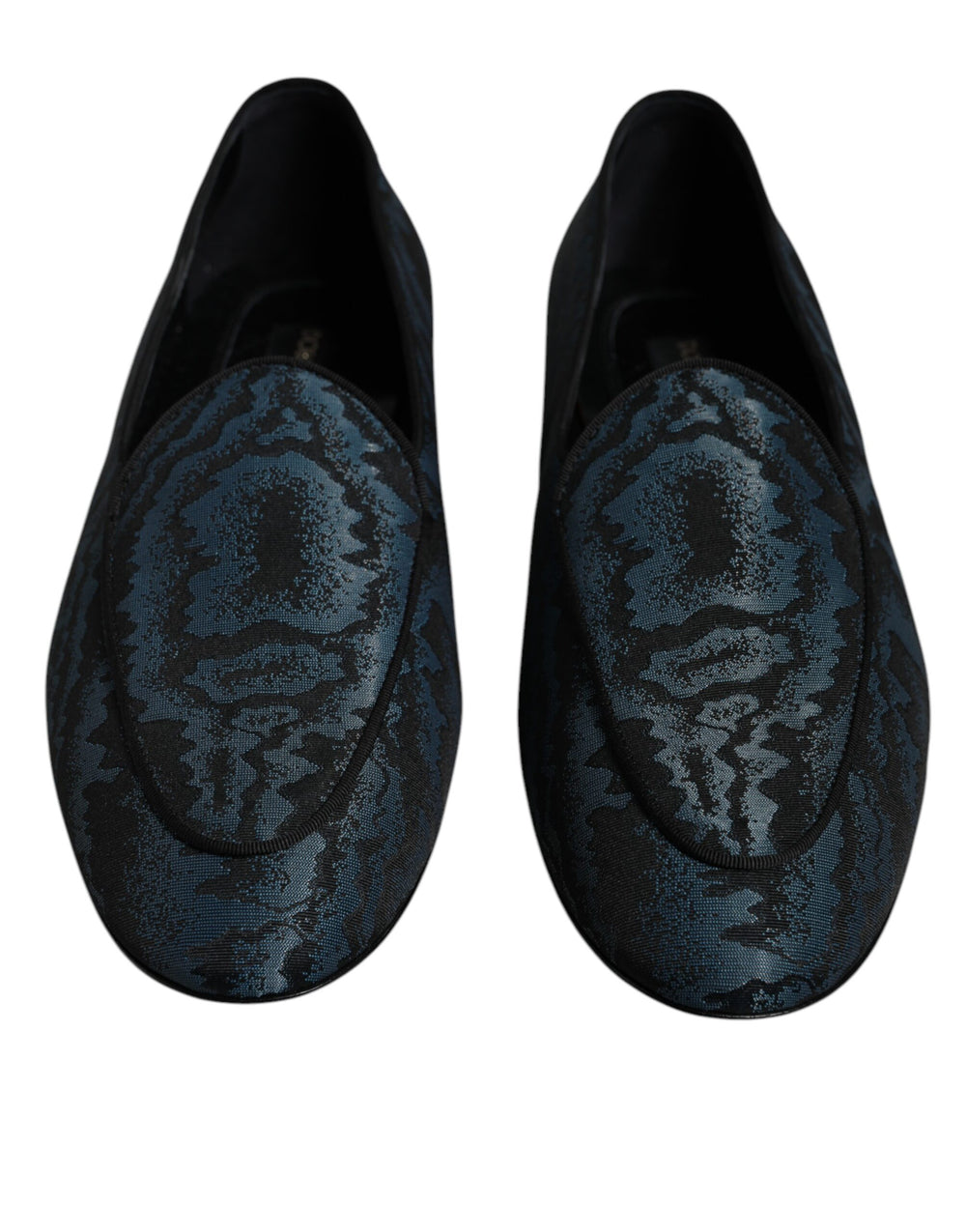 Dolce & Gabbana Blue Black Flats Men Loafers Dress Shoes by Dolce & Gabbana outlet now on sale