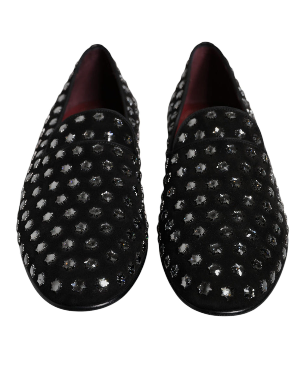 Dolce & Gabbana Black Crystal Embellished Loafers Dress Shoes by Dolce & Gabbana outlet now on sale