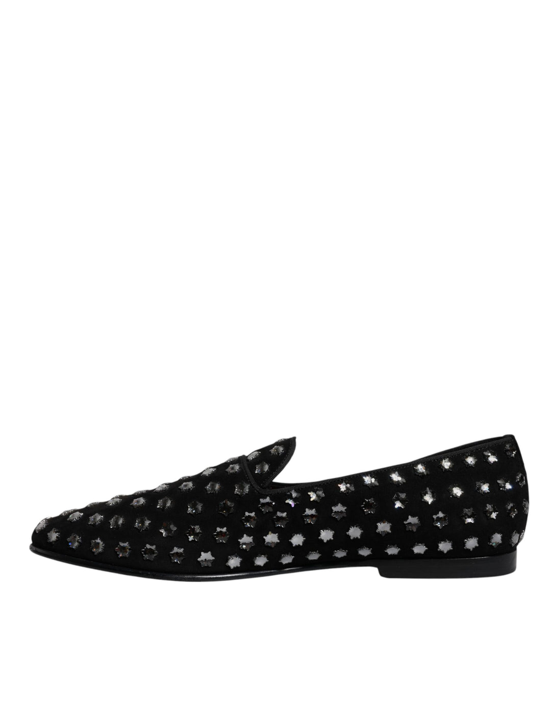 Dolce & Gabbana Black Crystal Embellished Loafers Dress Shoes by Dolce & Gabbana outlet now on sale
