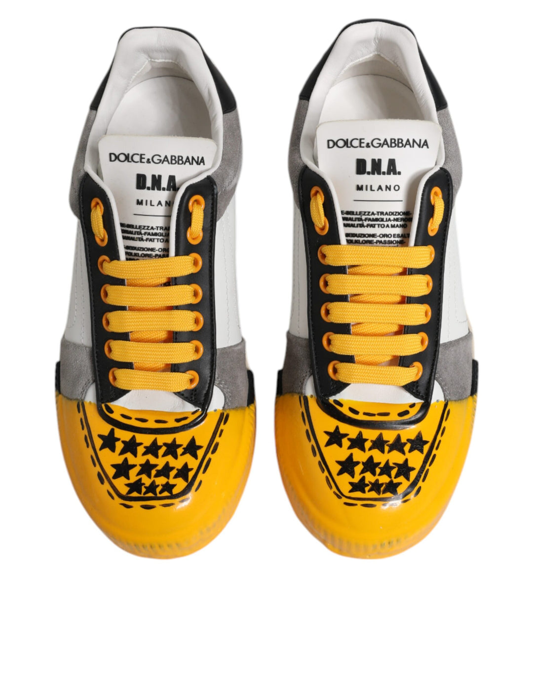 Dolce &amp; Gabbana Sample Sale Dolce &amp; Gabbana Multicolor Leather DNA Low Top Sneakers Shoes - | Designer outlet