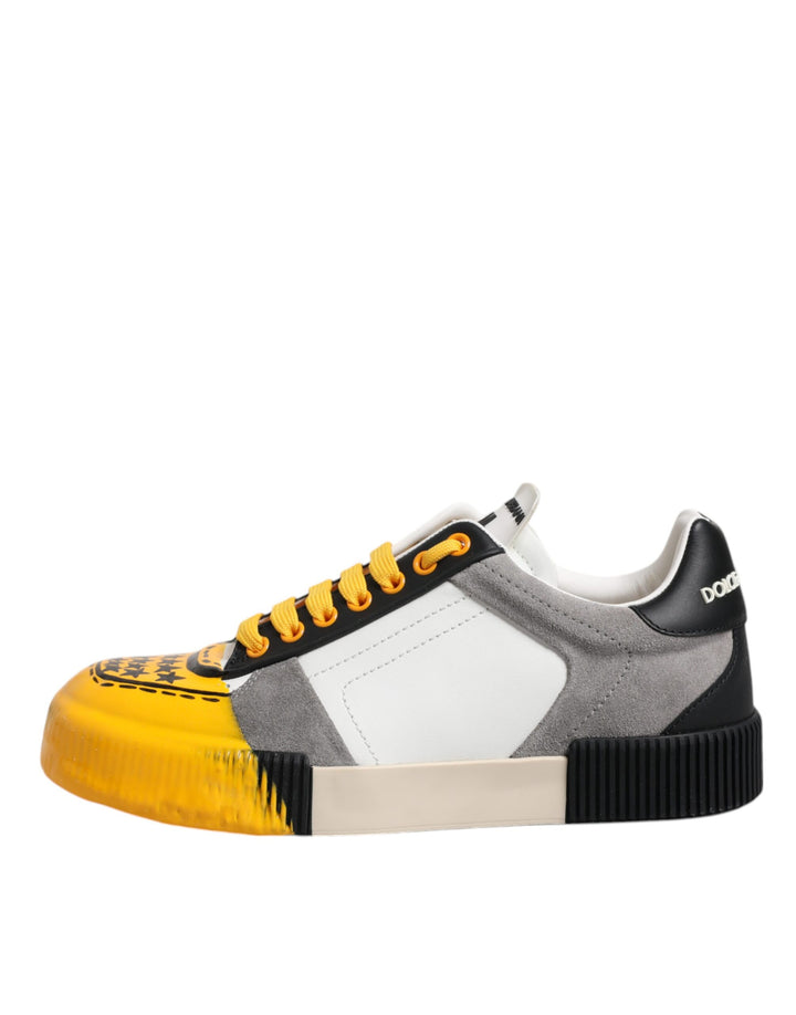 Dolce &amp; Gabbana Sample Sale Dolce &amp; Gabbana Multicolor Leather DNA Low Top Sneakers Shoes - | Designer outlet