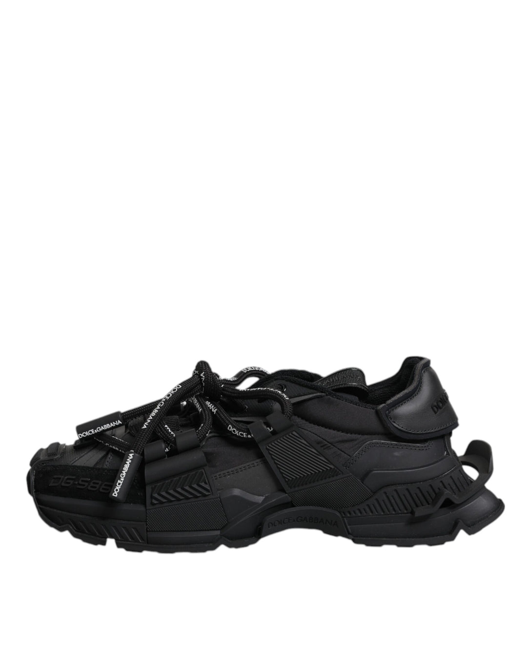 Dolce &amp; Gabbana Sample Sale Dolce &amp; Gabbana Black Low Top Space Lace Up Sneakers Shoes - | Designer outlet