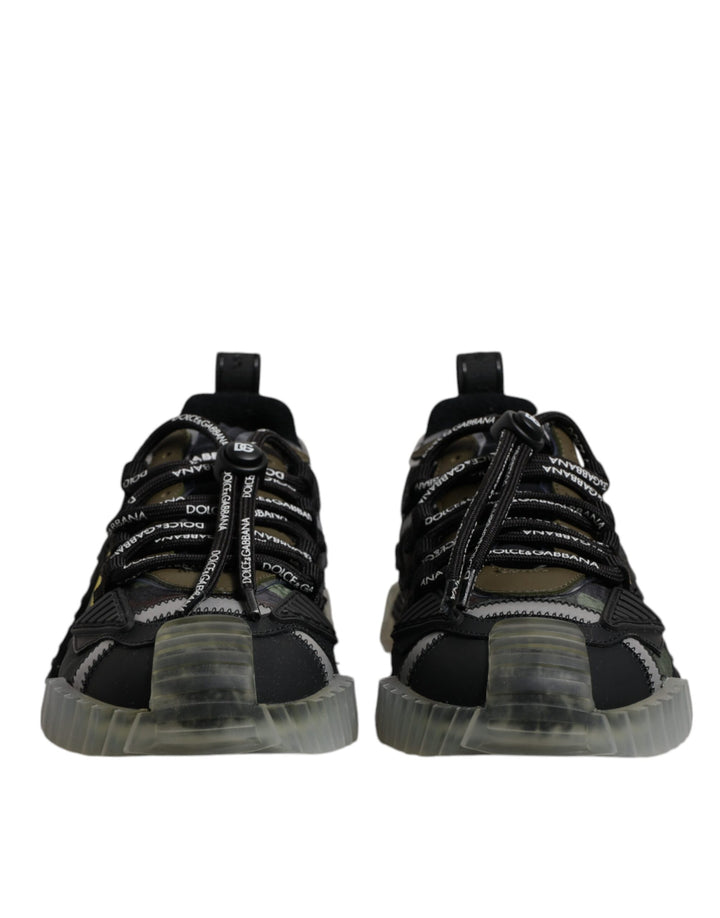 Dolce &amp; Gabbana Black Green Camo NS1 Low Top Sneakers Shoes by Dolce &amp; Gabbana outlet now on sale