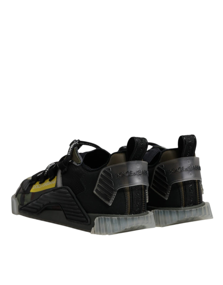 Dolce &amp; Gabbana Black Green Camo NS1 Low Top Sneakers Shoes by Dolce &amp; Gabbana outlet now on sale