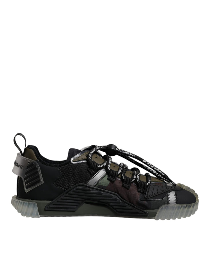 Dolce &amp; Gabbana Black Green Camo NS1 Low Top Sneakers Shoes by Dolce &amp; Gabbana outlet now on sale