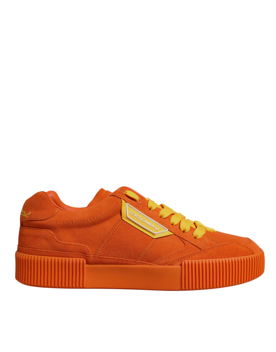 Dolce &amp; Gabbana Orange Miami Leather Low Top Sneakers Shoes by Dolce &amp; Gabbana outlet now on sale
