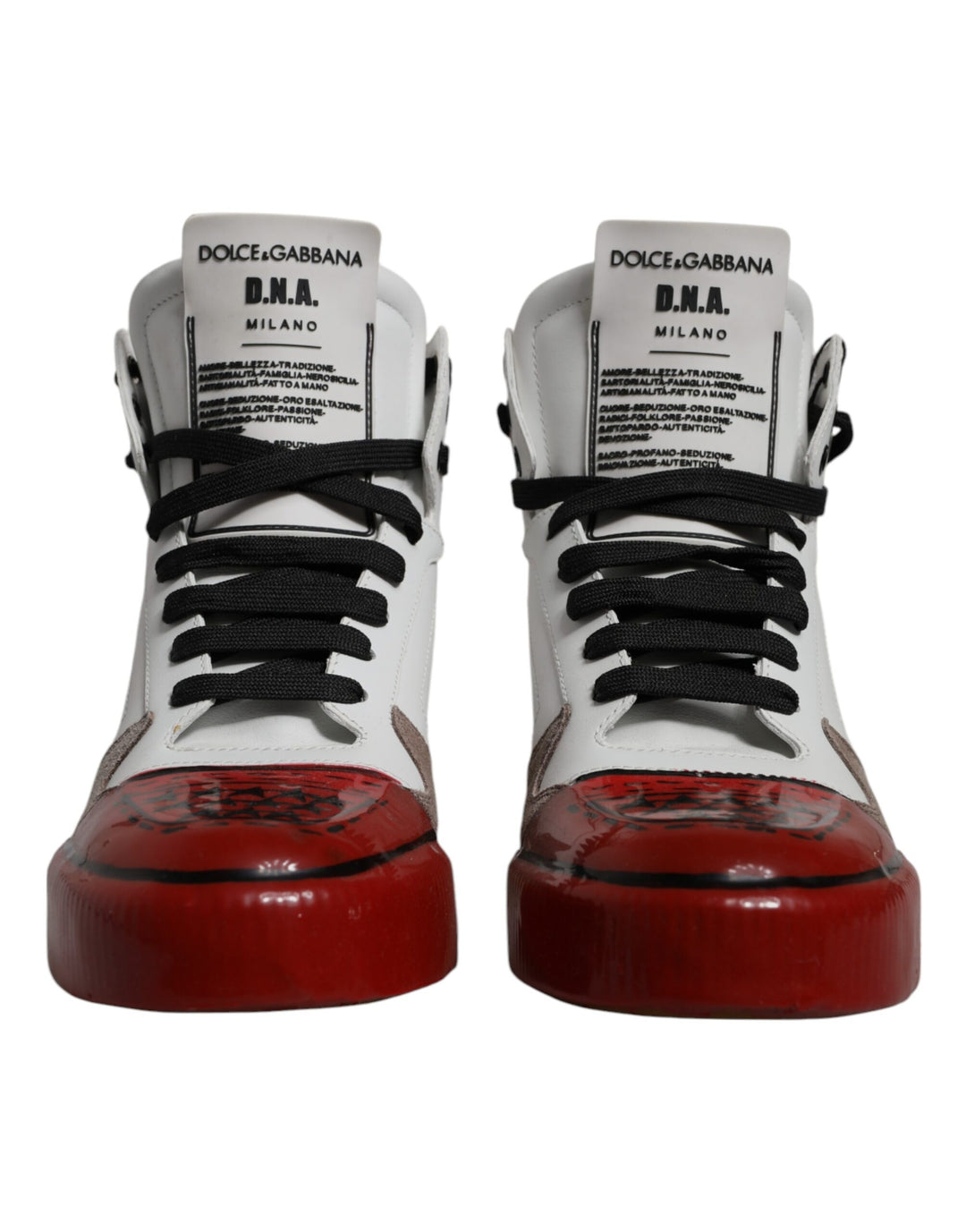 Dolce &amp; Gabbana Multicolor Leather High Top Sneakers Shoes by Dolce &amp; Gabbana outlet now on sale