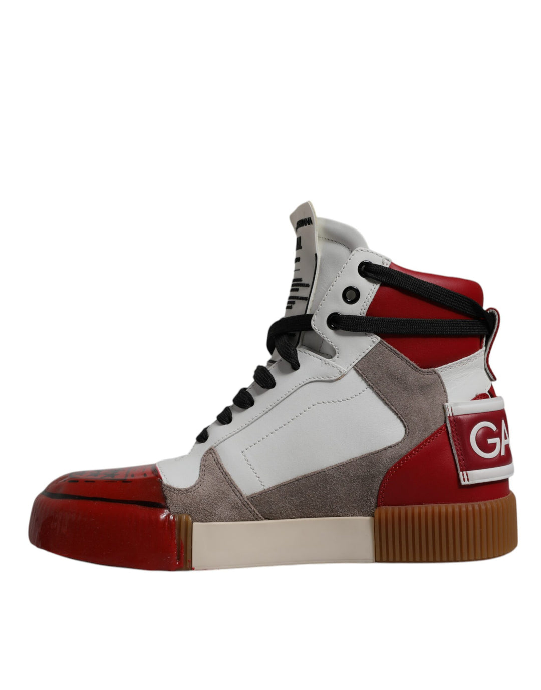 Dolce &amp; Gabbana Multicolor Leather High Top Sneakers Shoes by Dolce &amp; Gabbana outlet now on sale