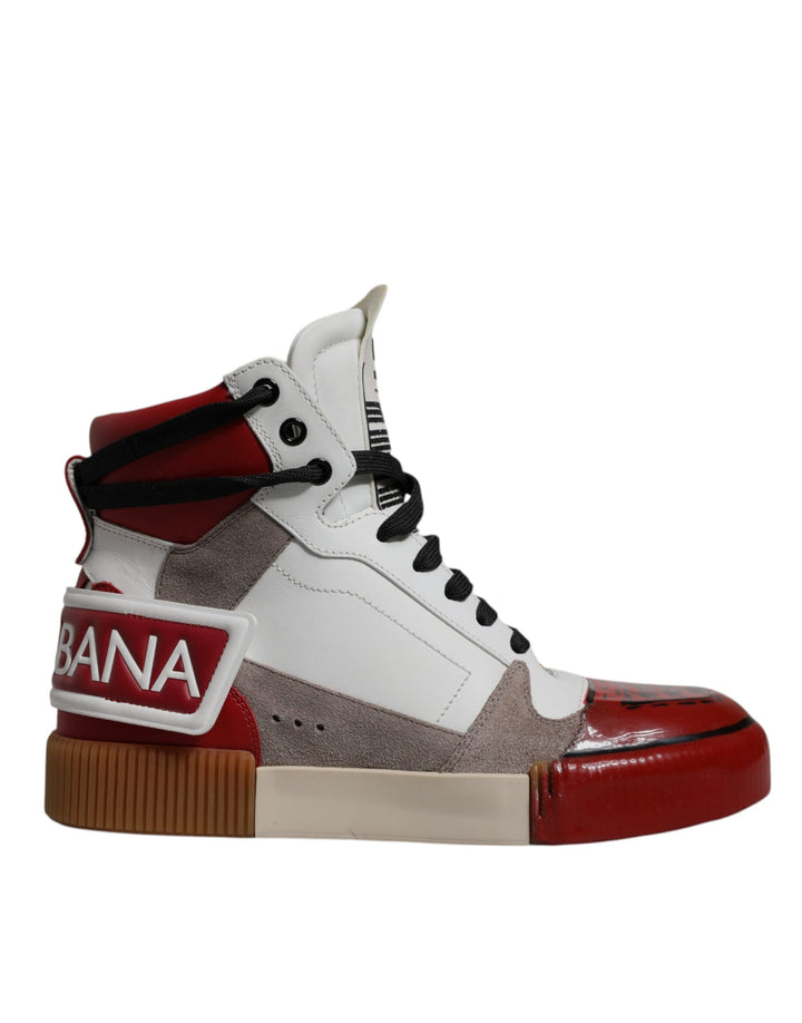 Dolce &amp; Gabbana Multicolor Leather High Top Sneakers Shoes by Dolce &amp; Gabbana outlet now on sale