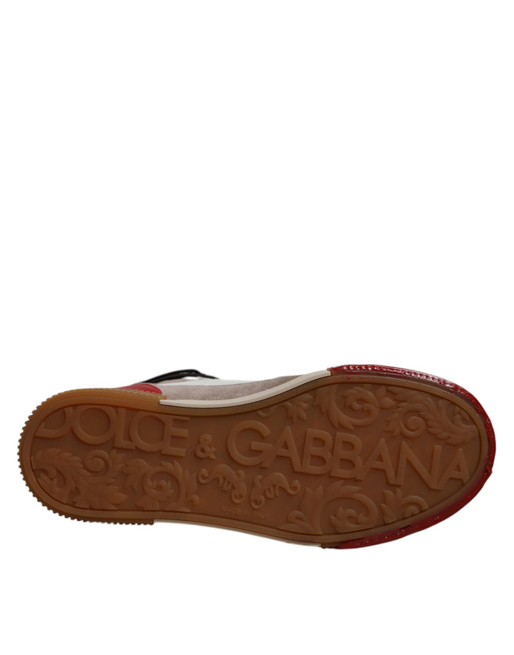 Dolce &amp; Gabbana Multicolor Leather High Top Sneakers Shoes by Dolce &amp; Gabbana outlet now on sale