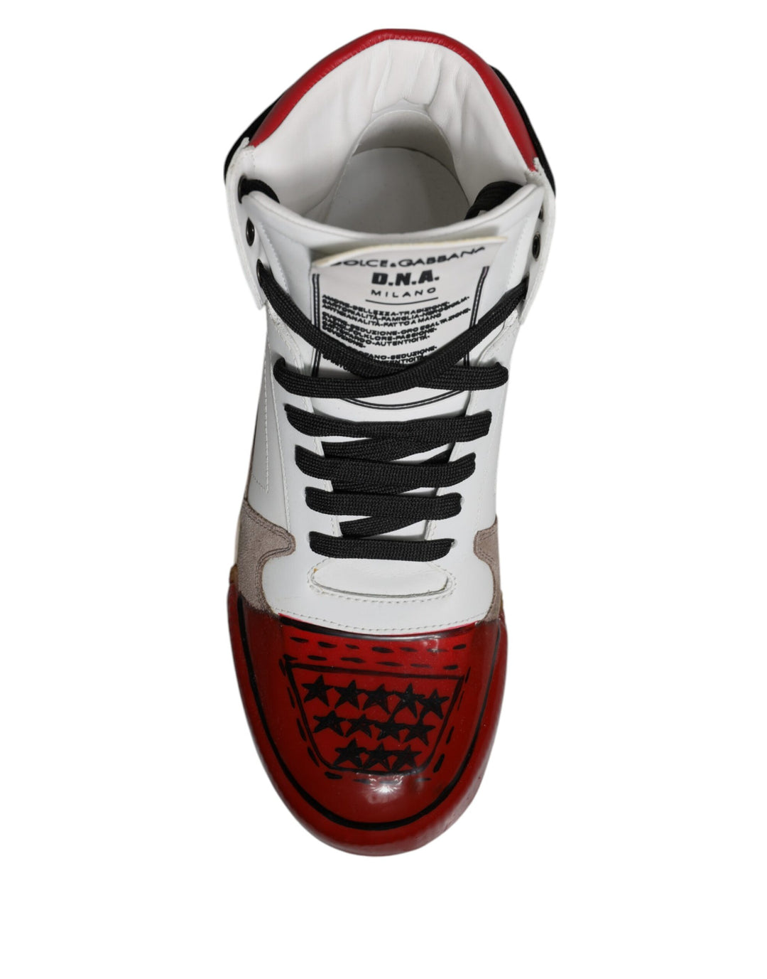 Dolce &amp; Gabbana Multicolor Leather High Top Sneakers Shoes by Dolce &amp; Gabbana outlet now on sale