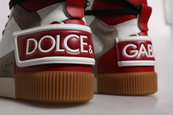 Dolce &amp; Gabbana Multicolor Leather High Top Sneakers Shoes by Dolce &amp; Gabbana outlet now on sale