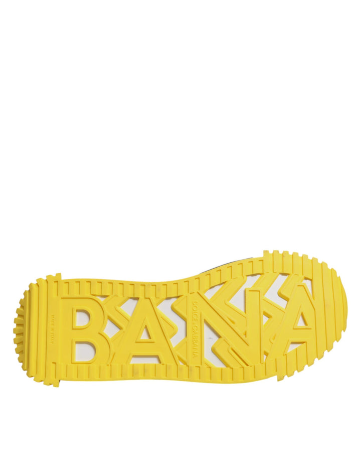 Dolce &amp; Gabbana Black Yellow Low Top NS1 Sneakers Shoes by Dolce &amp; Gabbana outlet now on sale