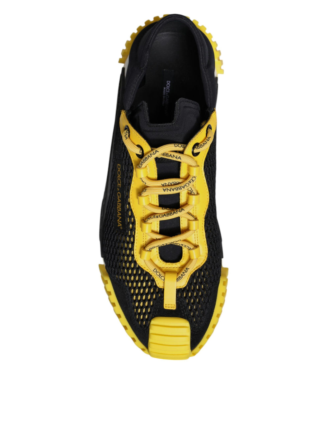Dolce &amp; Gabbana Black Yellow Low Top NS1 Sneakers Shoes by Dolce &amp; Gabbana outlet now on sale