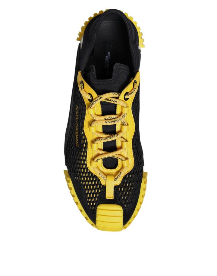 Dolce &amp; Gabbana Black Yellow Low Top NS1 Sneakers Shoes by Dolce &amp; Gabbana outlet now on sale