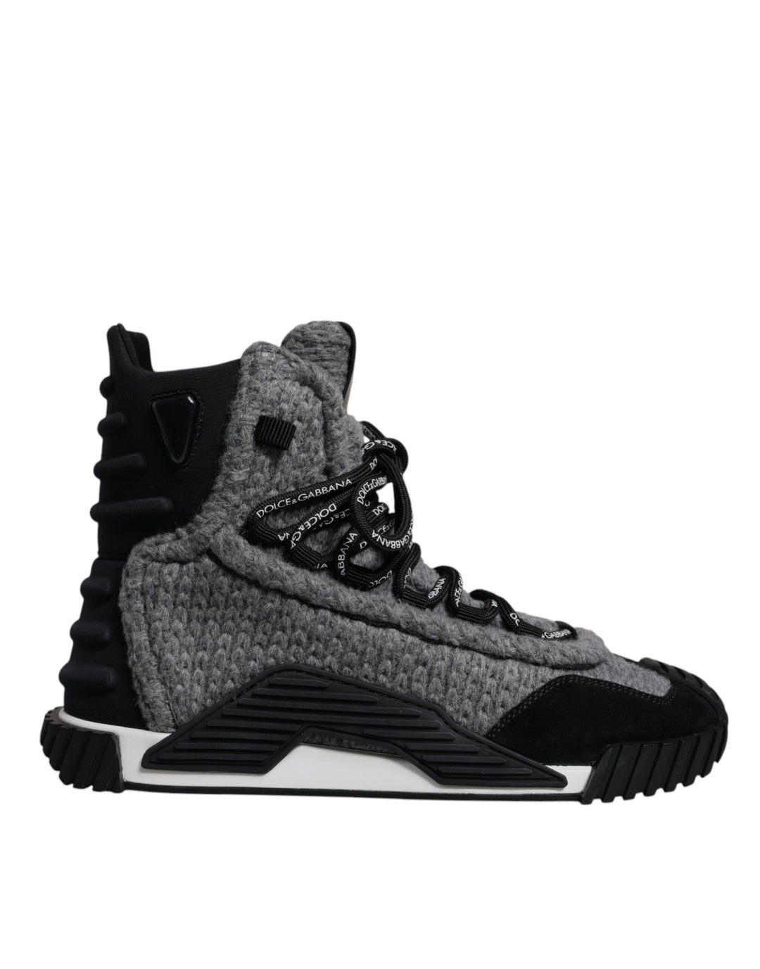 Dolce &amp; Gabbana Gray Black NS1 High Top Boots Sneakers Shoes by Dolce &amp; Gabbana outlet now on sale