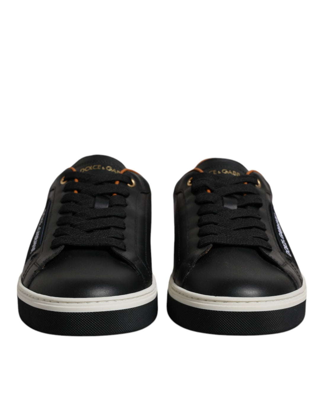 Dolce &amp; Gabbana Sample Sale Dolce &amp; Gabbana Black Leather Low Top Men Sneakers Shoes - | Designer outlet