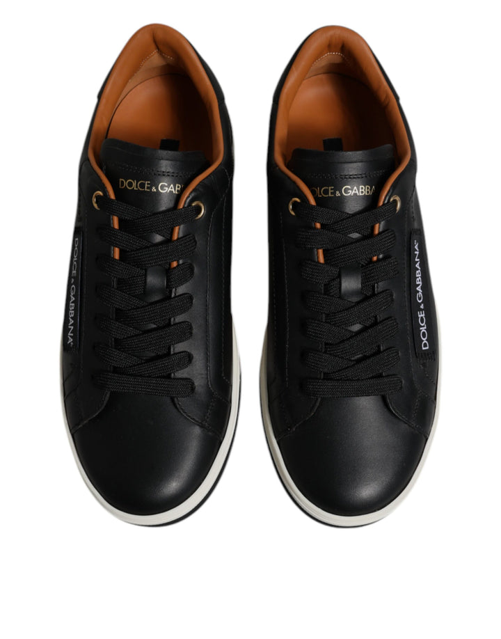 Dolce &amp; Gabbana Sample Sale Dolce &amp; Gabbana Black Leather Low Top Men Sneakers Shoes - | Designer outlet