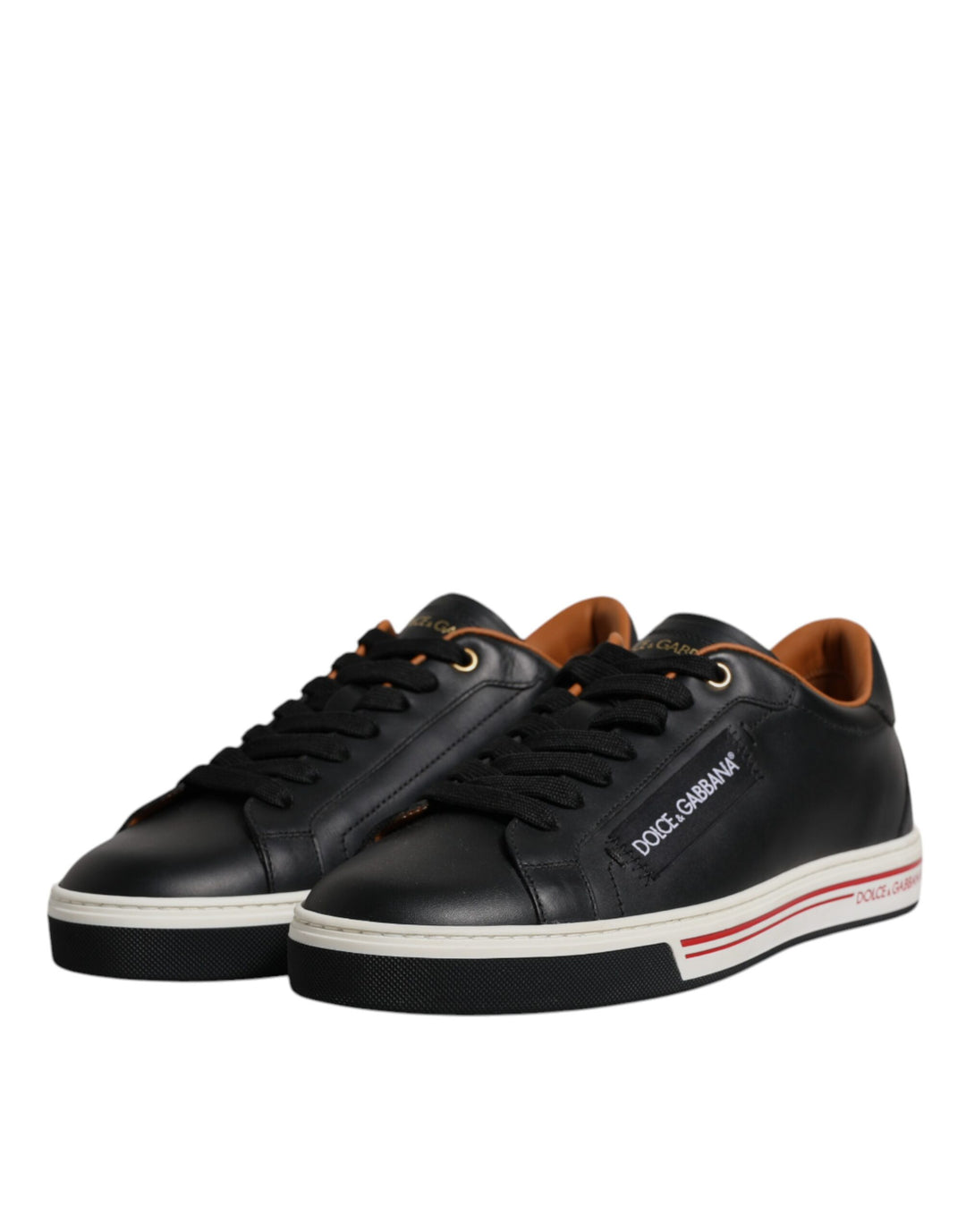 Dolce &amp; Gabbana Sample Sale Dolce &amp; Gabbana Black Leather Low Top Men Sneakers Shoes - | Designer outlet