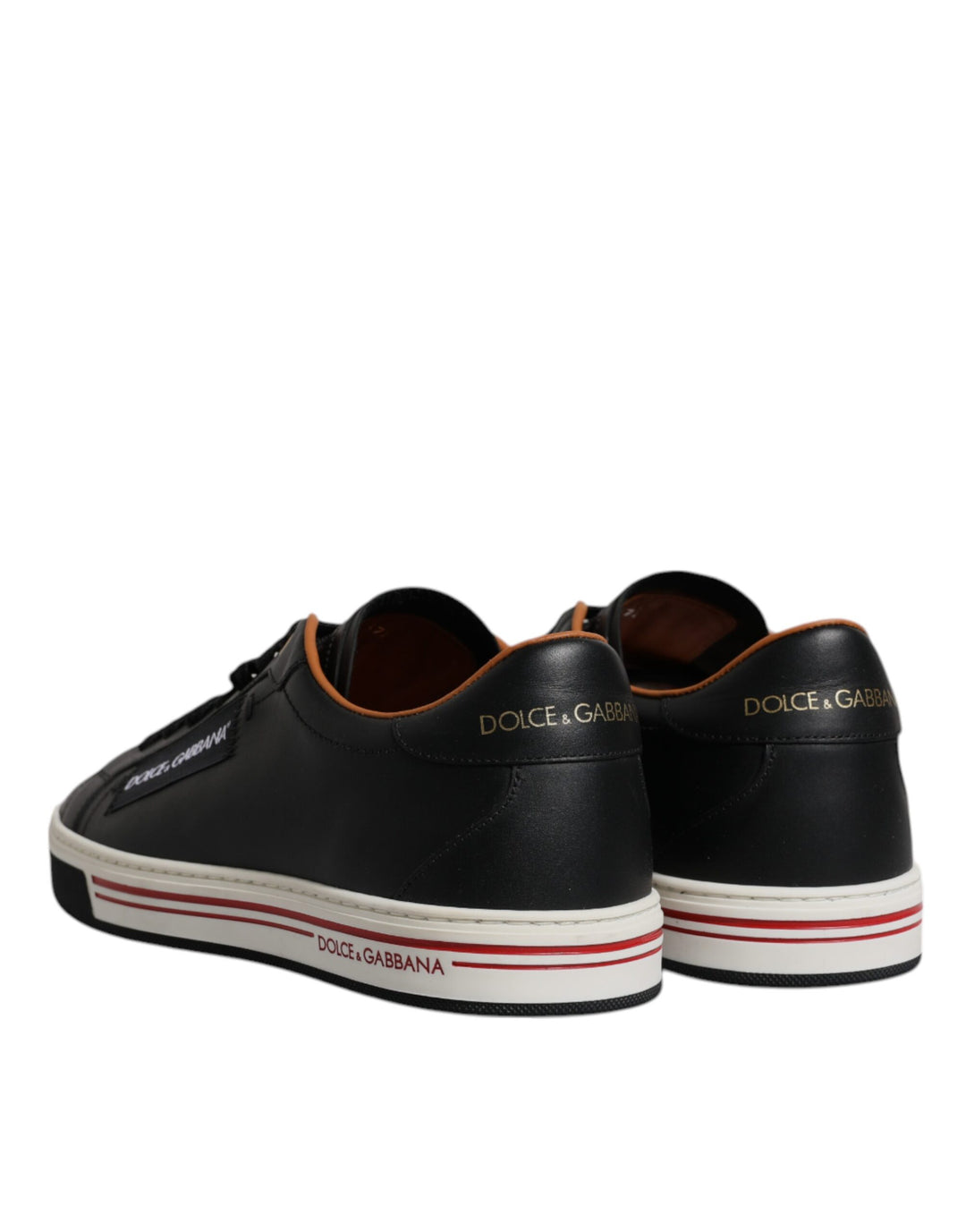 Dolce &amp; Gabbana Sample Sale Dolce &amp; Gabbana Black Leather Low Top Men Sneakers Shoes - | Designer outlet