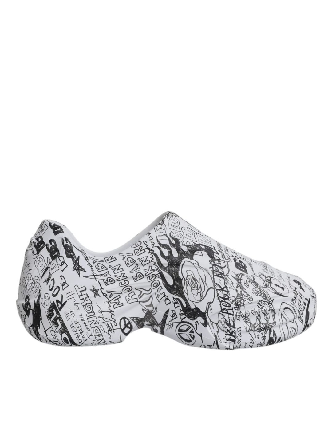 Dolce &amp; Gabbana Sample Sale Dolce &amp; Gabbana White Black Graffiti Daymaster Sneakers Shoes - | Designer outlet