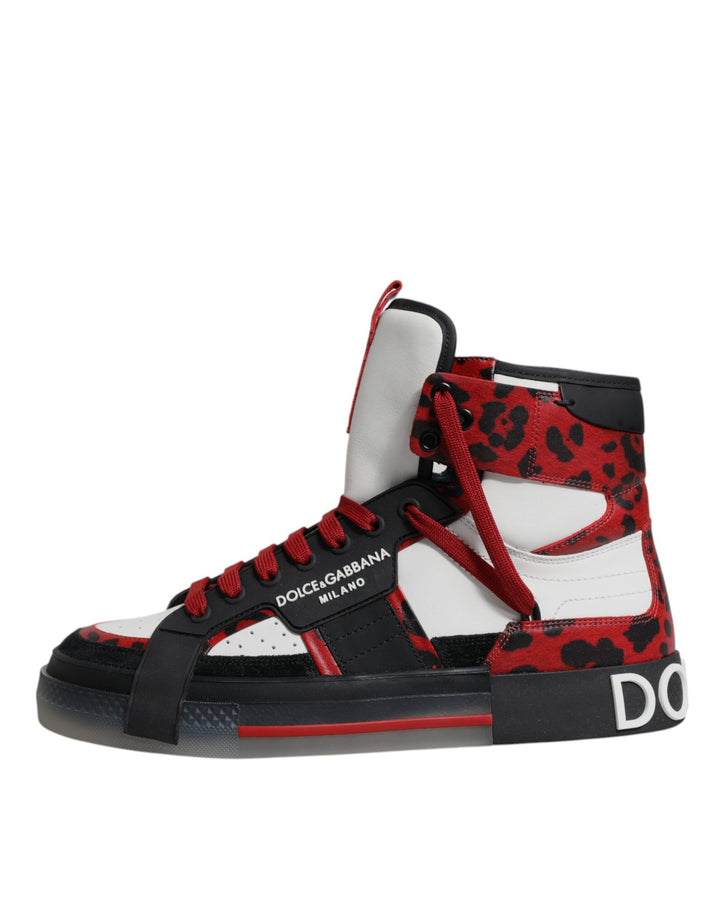 Dolce &amp; Gabbana Sample Sale Dolce &amp; Gabbana Multicolor Leather High Top Sneakers Shoes - | Designer outlet