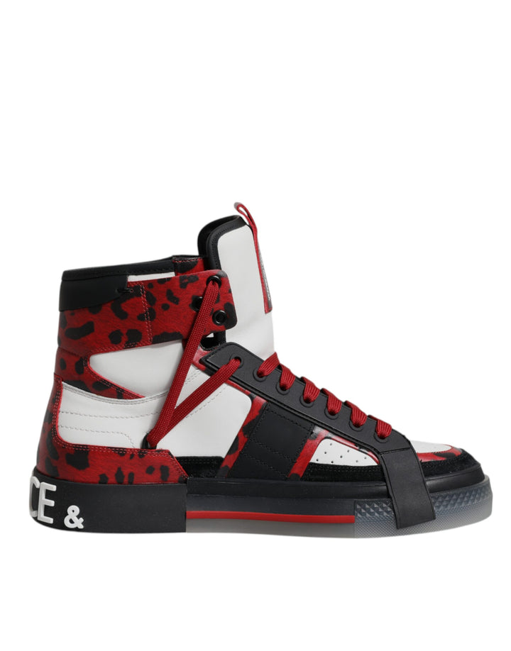 Dolce &amp; Gabbana Sample Sale Dolce &amp; Gabbana Multicolor Leather High Top Sneakers Shoes - | Designer outlet