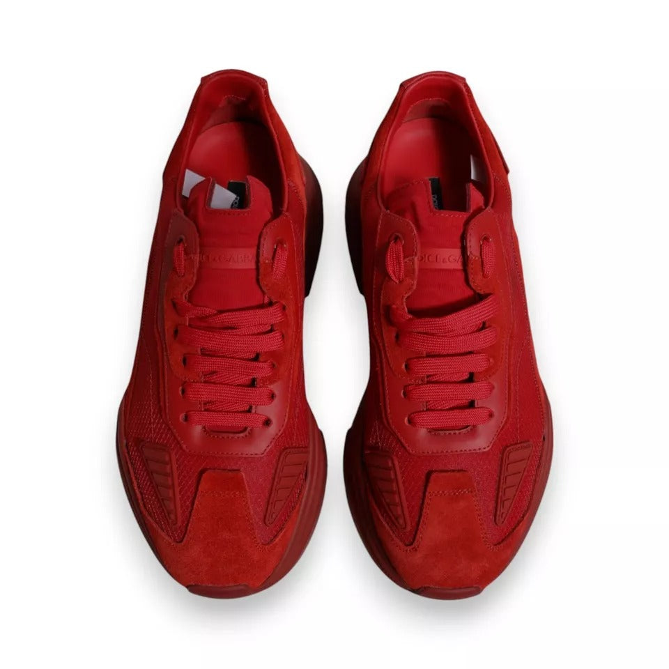 Dolce &amp; Gabbana Sample Sale Dolce &amp; Gabbana Red Leather Daymaster Low Top Sneakers Shoes - | Designer outlet