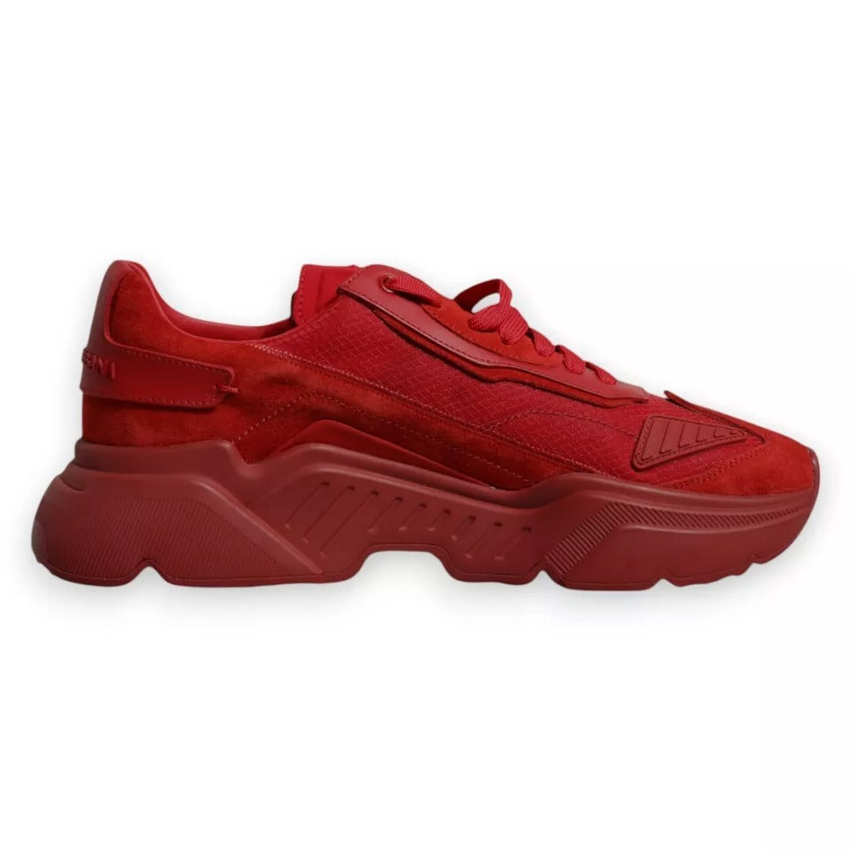 Dolce &amp; Gabbana Red Leather Daymaster Low Top Sneakers Shoes by Dolce &amp; Gabbana outlet now on sale