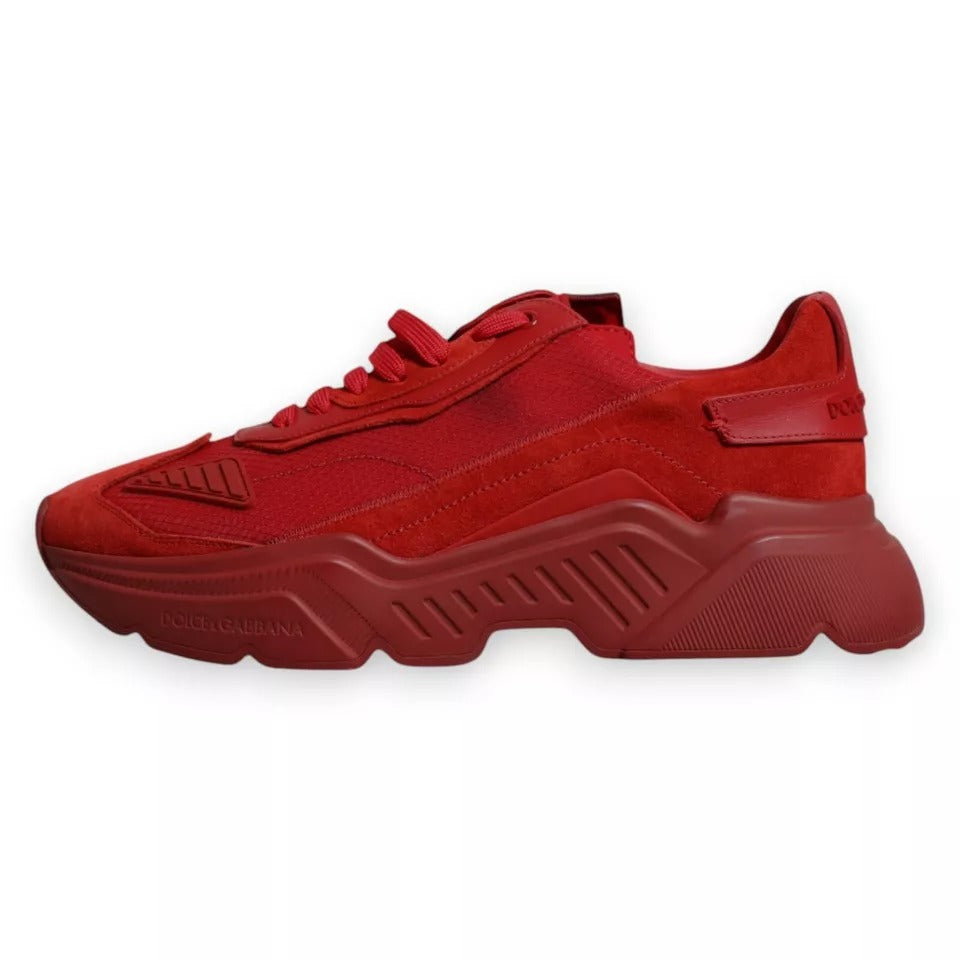 Dolce &amp; Gabbana Red Leather Daymaster Low Top Sneakers Shoes by Dolce &amp; Gabbana outlet now on sale