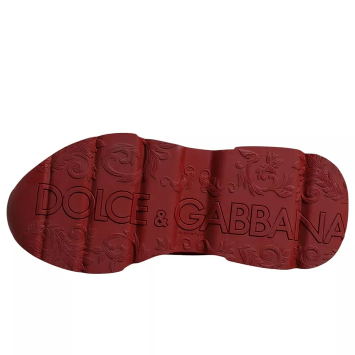 Dolce &amp; Gabbana Sample Sale Dolce &amp; Gabbana Red Leather Daymaster Low Top Sneakers Shoes - | Designer outlet