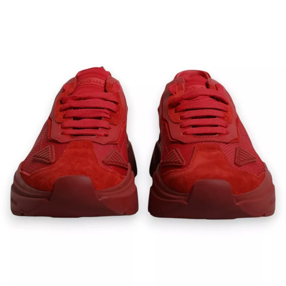 Dolce &amp; Gabbana Red Leather Daymaster Low Top Sneakers Shoes by Dolce &amp; Gabbana outlet now on sale
