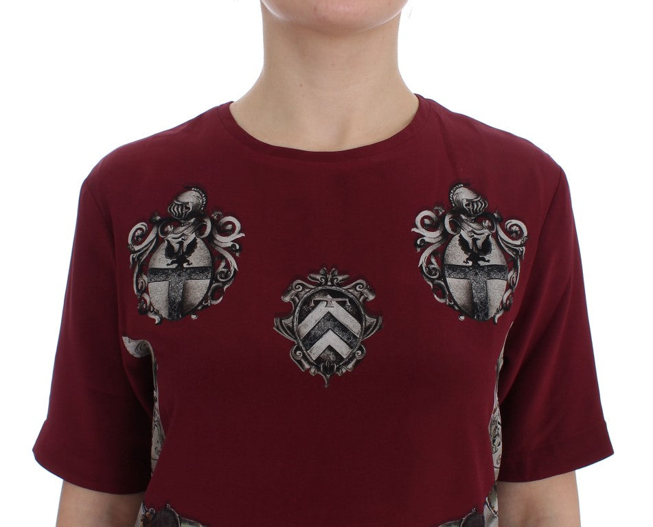 Dolce & Gabbana Enchanted Sicily Silk Blouse with Knight Print