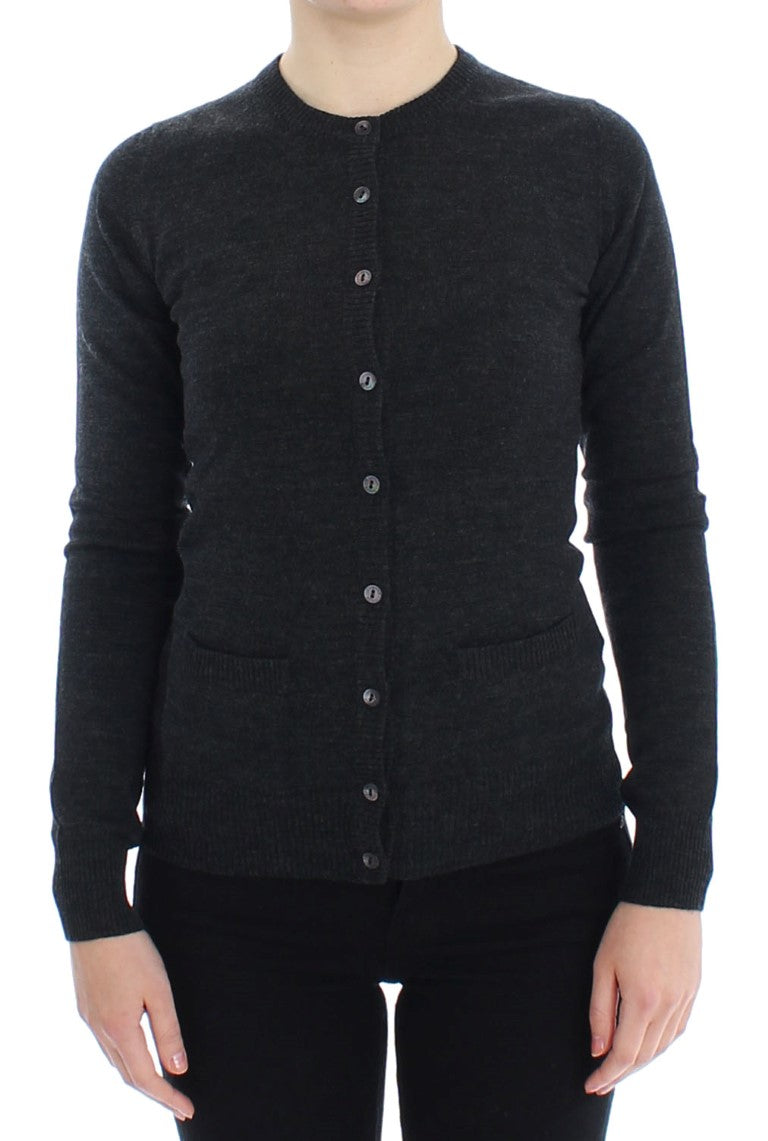 Dolce &amp; Gabbana Sample Sale Dolce &amp; Gabbana Gray Wool Button Cardigan Sweater - | Designer outlet