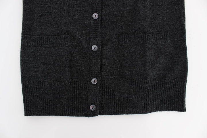 Dolce &amp; Gabbana Sample Sale Dolce &amp; Gabbana Gray Wool Button Cardigan Sweater - | Designer outlet
