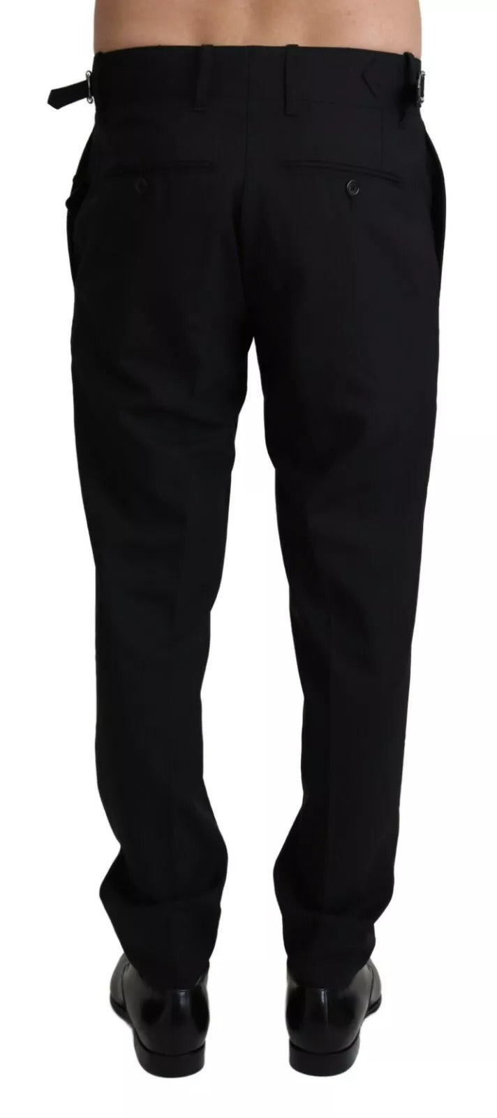 Dolce &amp; Gabbana Black Wool Stretch Dress Trouser Pants by Dolce &amp; Gabbana outlet now on sale