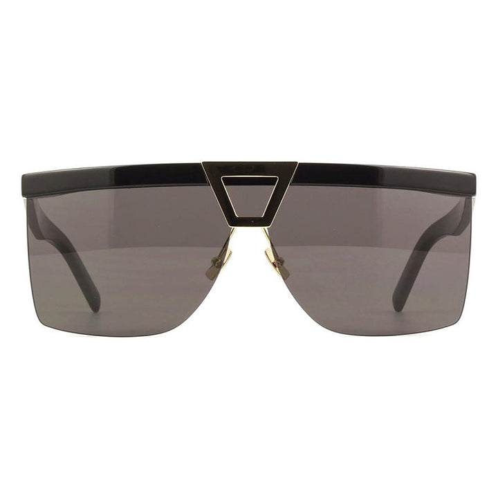 Saint Laurent Sunglasses Shield Semi Rim, Black Frame and Grey Lens SL537PALACE001