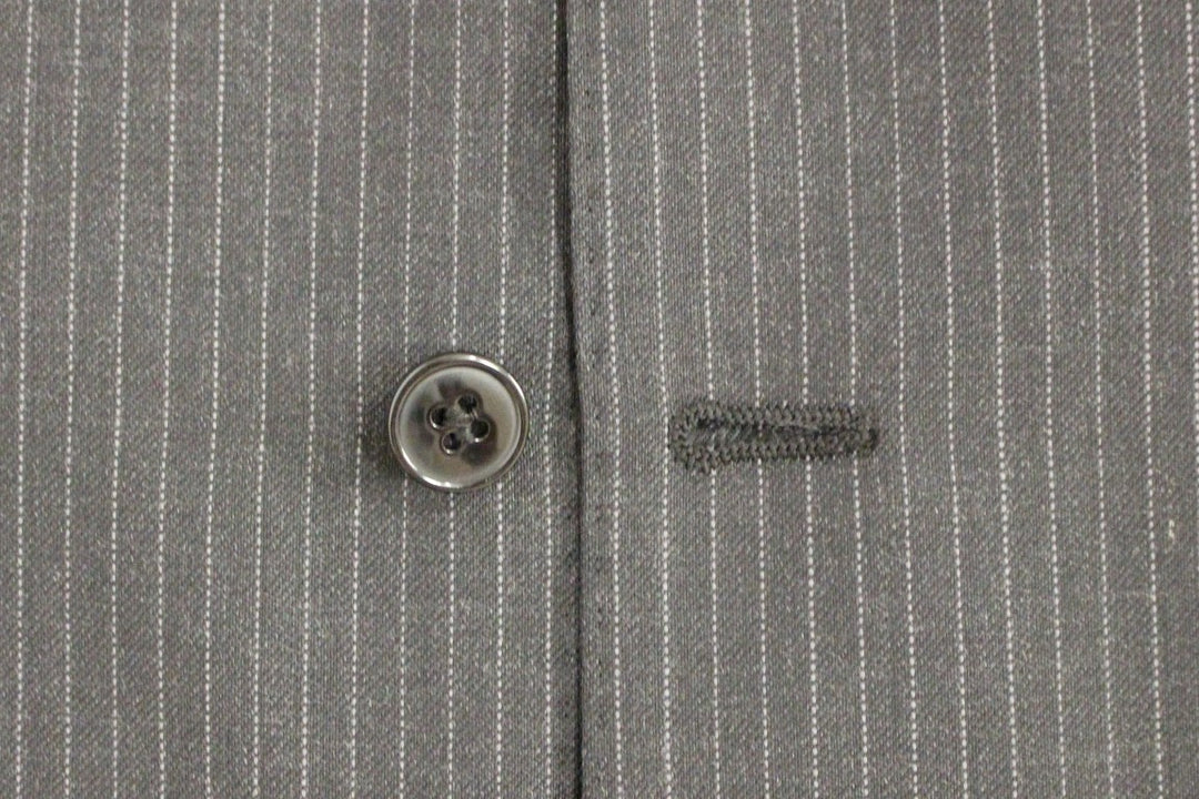 Dolce &amp; Gabbana Sample Sale Dolce &amp; Gabbana Gray Striped Wool Single Breasted Vest - | Designer outlet
